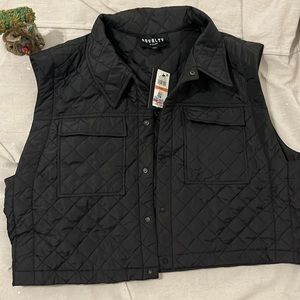 Black Waterproof Vest by Maluma Plus Size